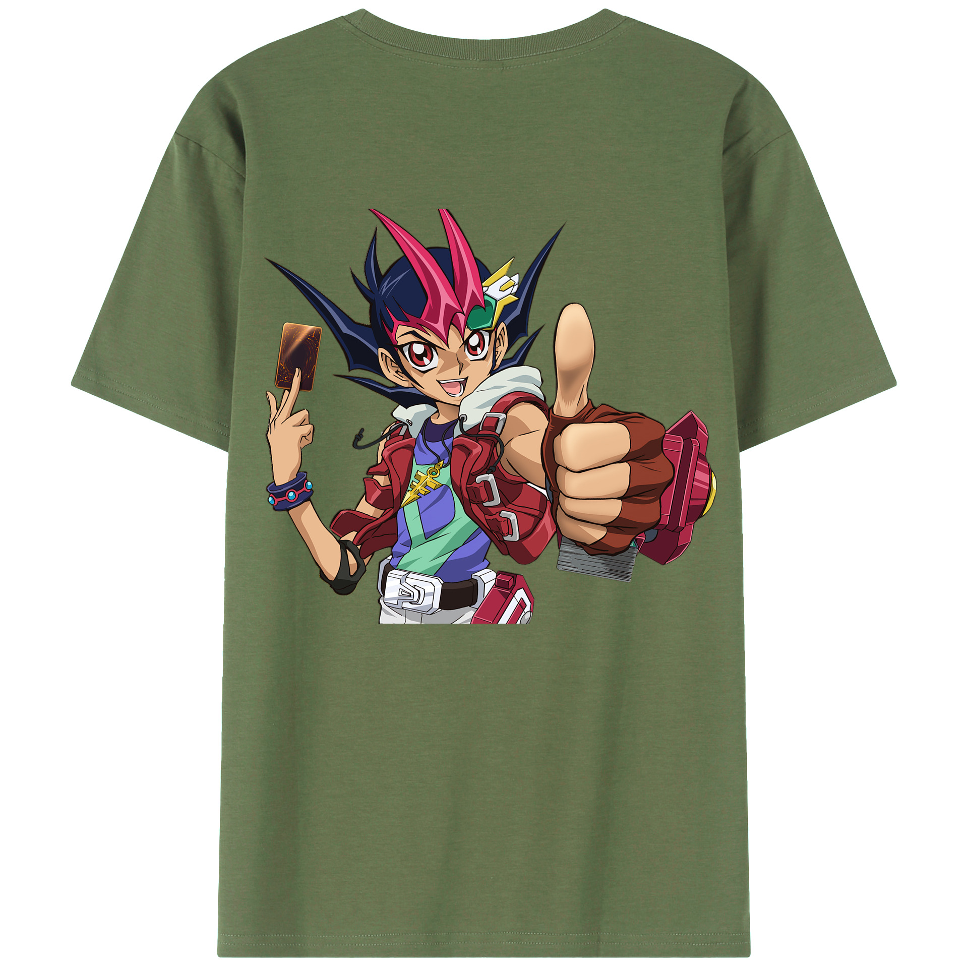（画像用） 遊☆戯☆王 Yu-Gi-Oh! 綿100％ メンズ半袖Tシャツ（バックプリント） 通気性